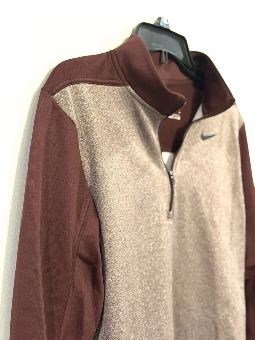 Nike Men’s Small Dri-FIT Maroon Quarter-Zip Performance Jacket